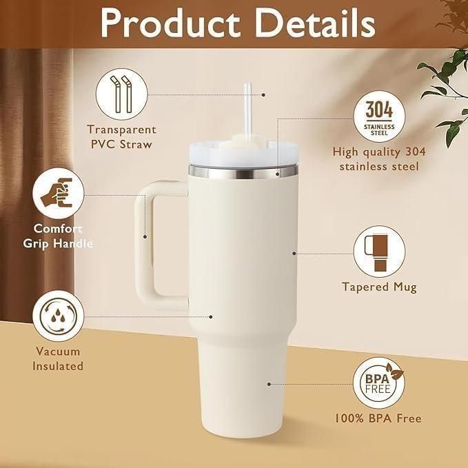 Tumbler with handle (Stainless Steel Cup acuum Insulated)